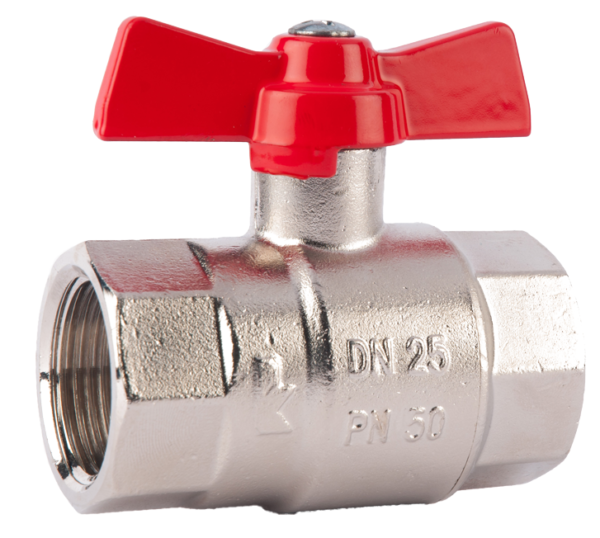 Кран шаровой Herz повышенной прочности с ручкой бабочка ВРхВР 1" (1210013)