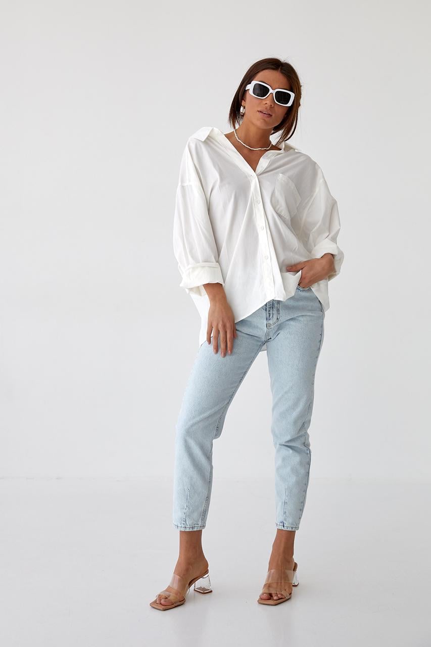 Рубашка женская PERRY oversize S Молочный (9498805)