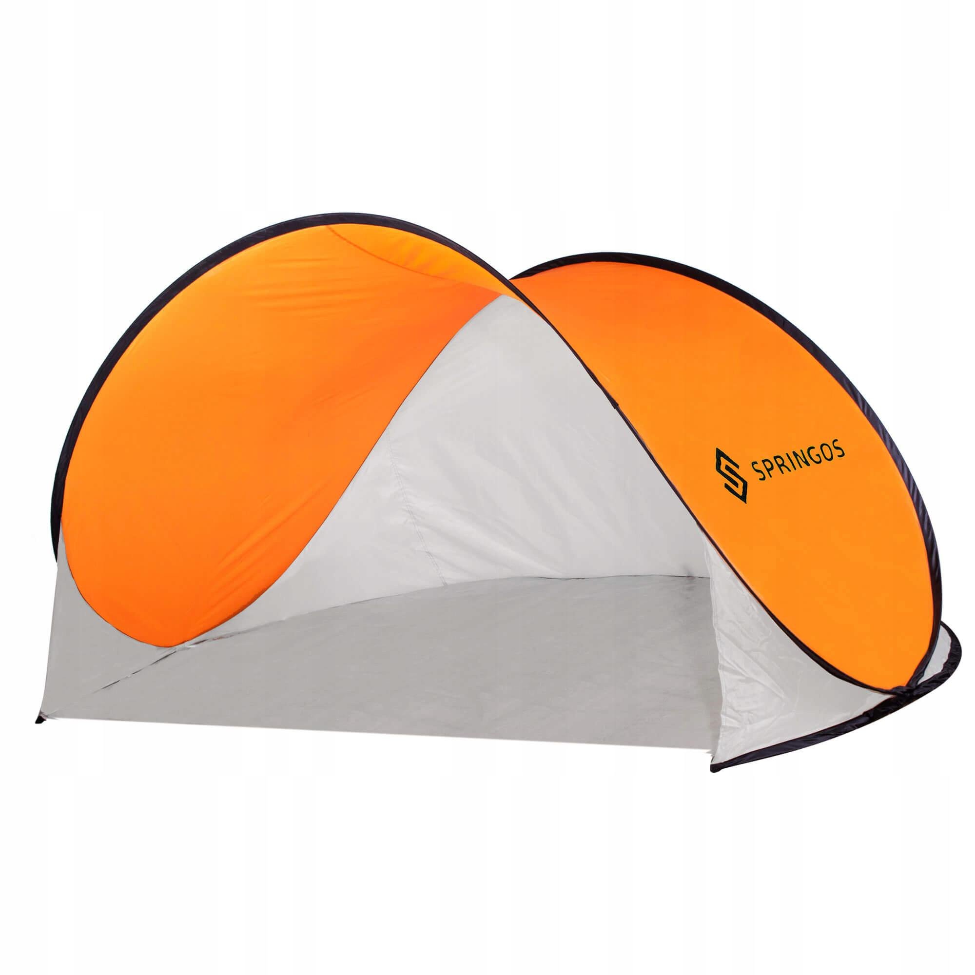 Тент пляжний Springos Pop Up 200x120 см Grey/Orange (PT004)