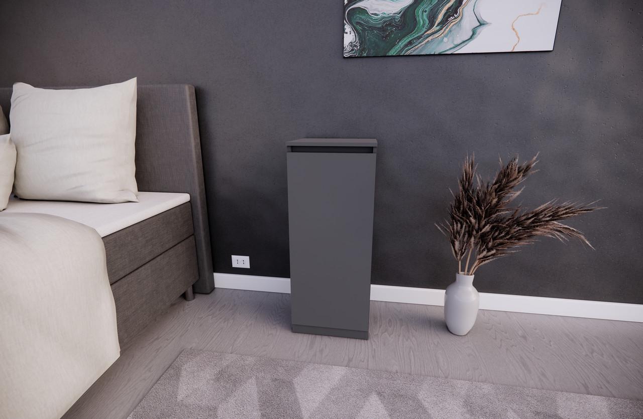 Тумба прикроватная MEBEX 40х40х100 см Серый темный (VS4D400DG) - фото 1