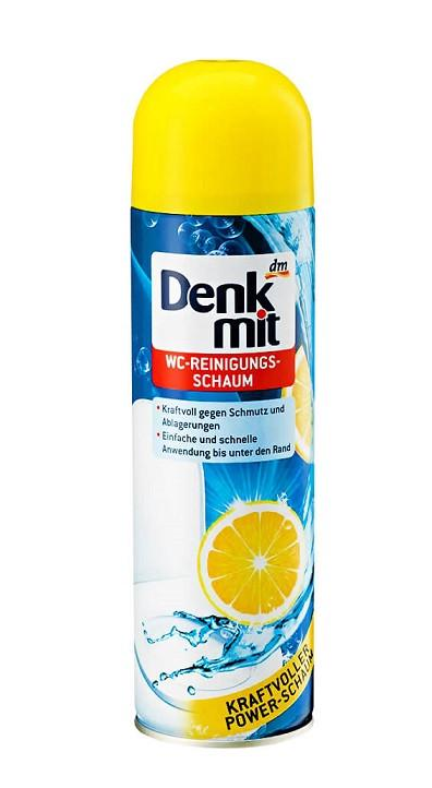 Пена-очиститель для чистки унитаза Denkmit WC-Reinigungsschaum Zitrone Лимон 500 мл