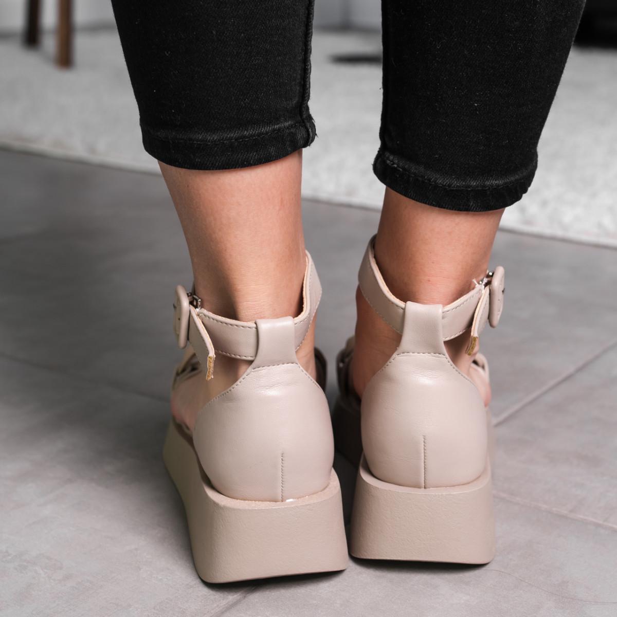 Босоножки женские Fashion р. 37 24 см Бежевый (3667) - фото 6