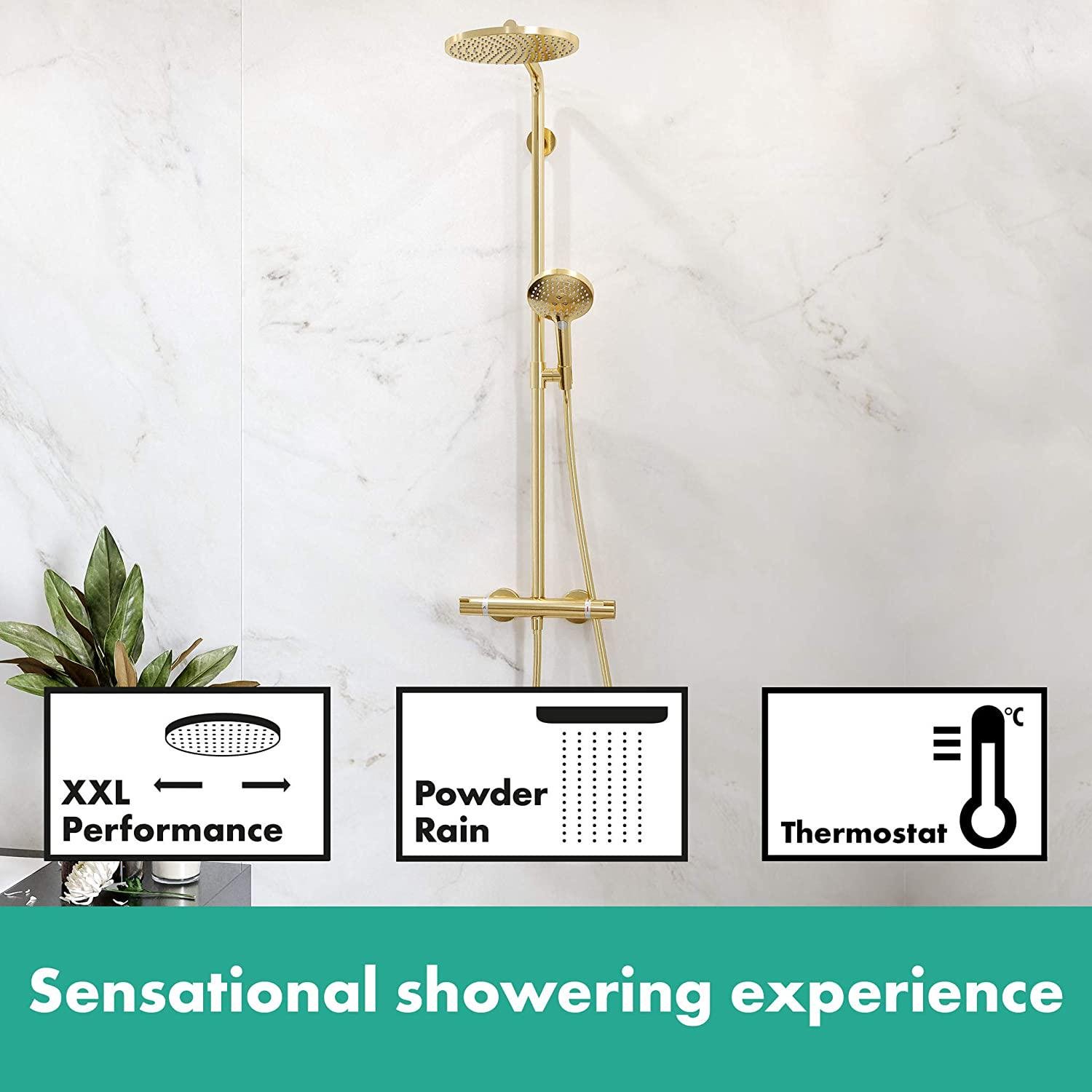 Душевая система с термостатом Hansgrohe RAINDANCE SELECT S 27633990 Золотистый (115470) - фото 4