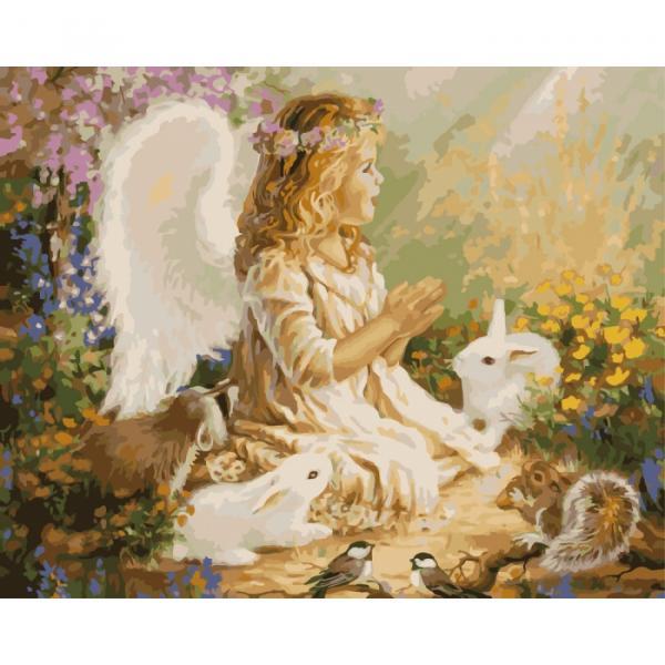 Картина по номерам Идейка Ангелы Дети Ангел в 40х50 см термопакете (КНО2306-mt)