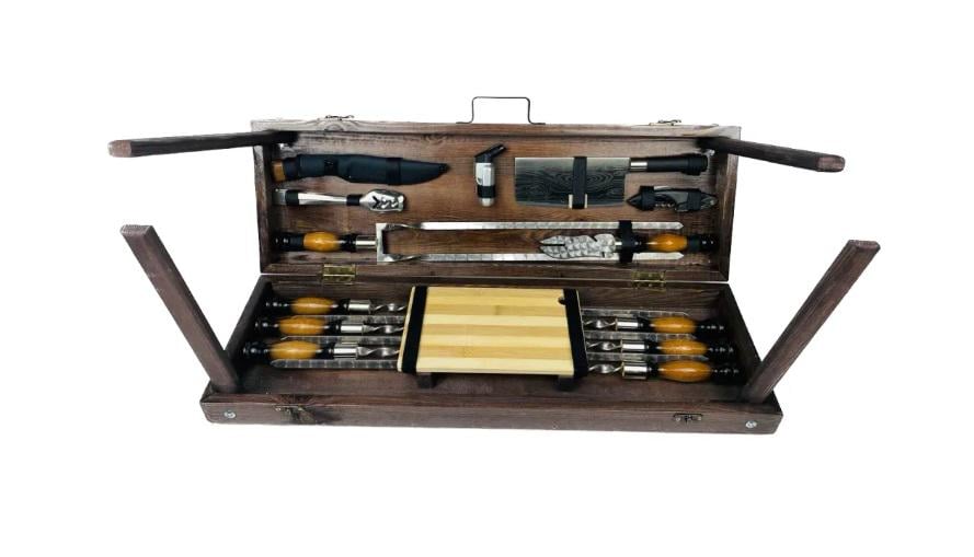 Набор шампуров в кейсе Бизон (21-10-KS-7619)