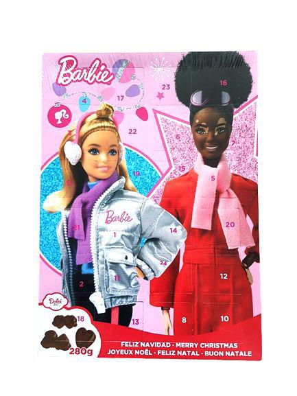 Адвент календар Dolci Barbie Chocolate Advent Calendar з шоколадними фігурками 280 г
