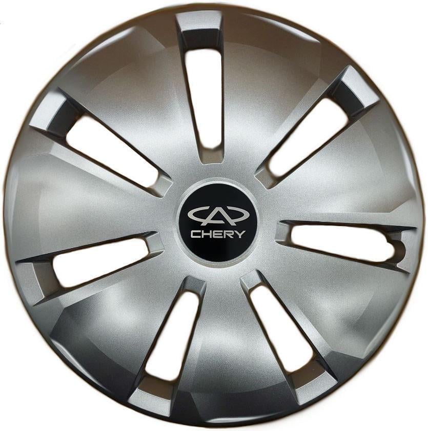 Колпаки SJS с логотипом Chery 433 R16 4 шт. Серебряный (31006965)