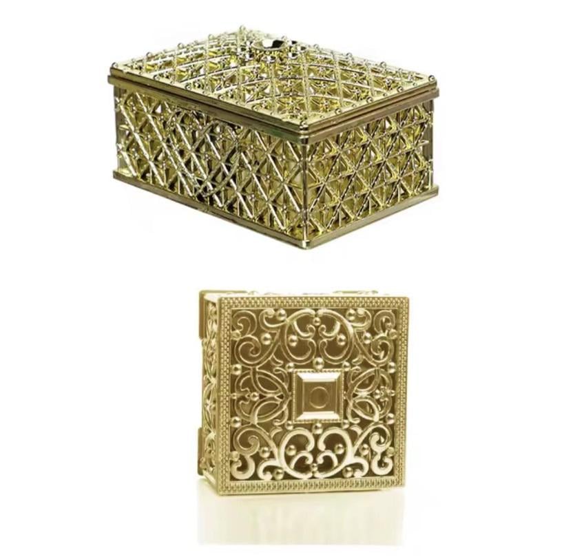 Комплект шкатулок для украшений 2 шт. Золотистый