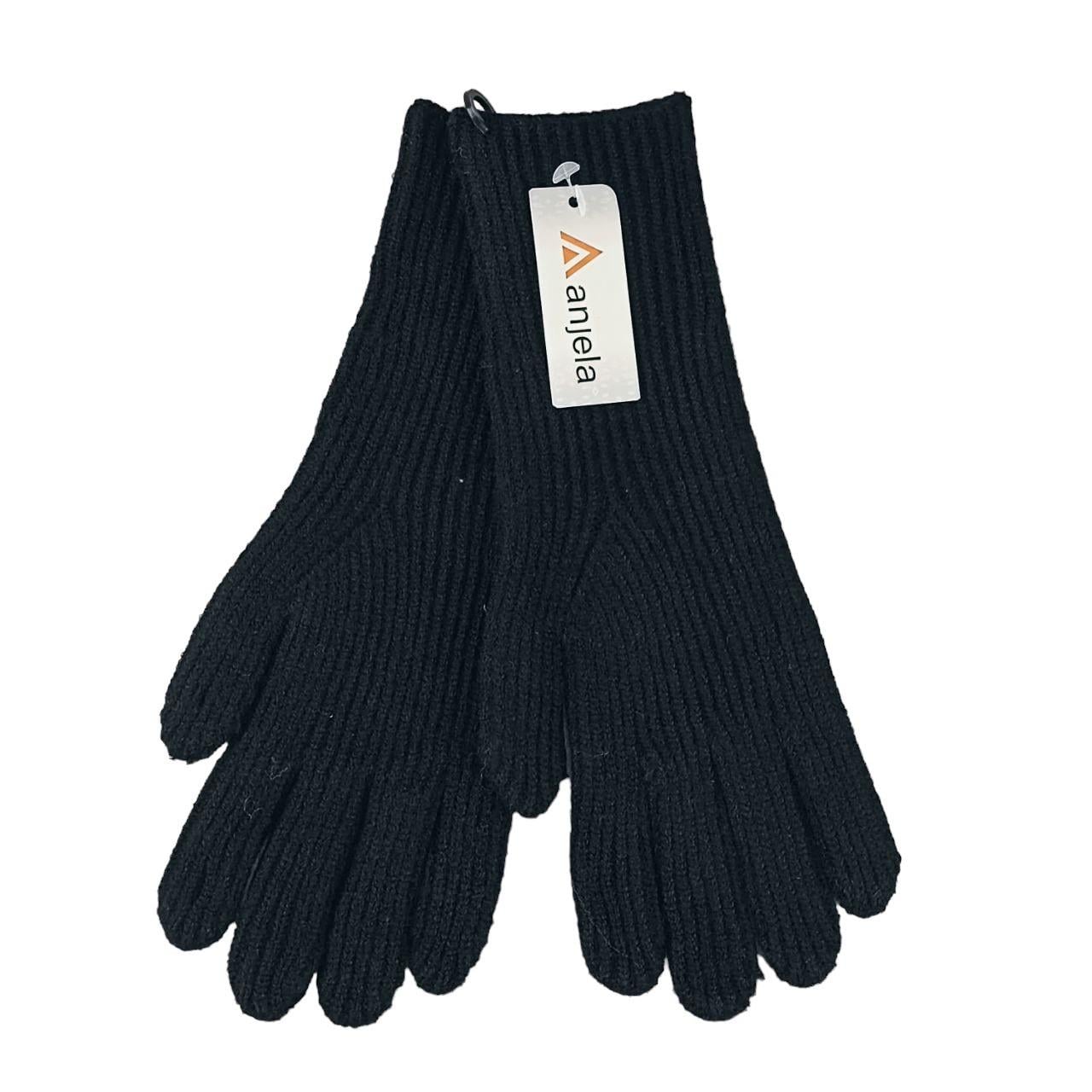 Перчатки женские с дыркой для пальца удлиненные S-L Черный (47153)