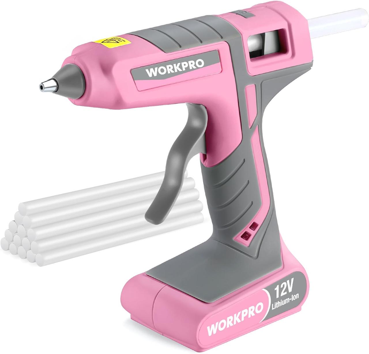 Пістолет клейовий WORKPRO 12 В з автоматичним вимкненням для рукоділля