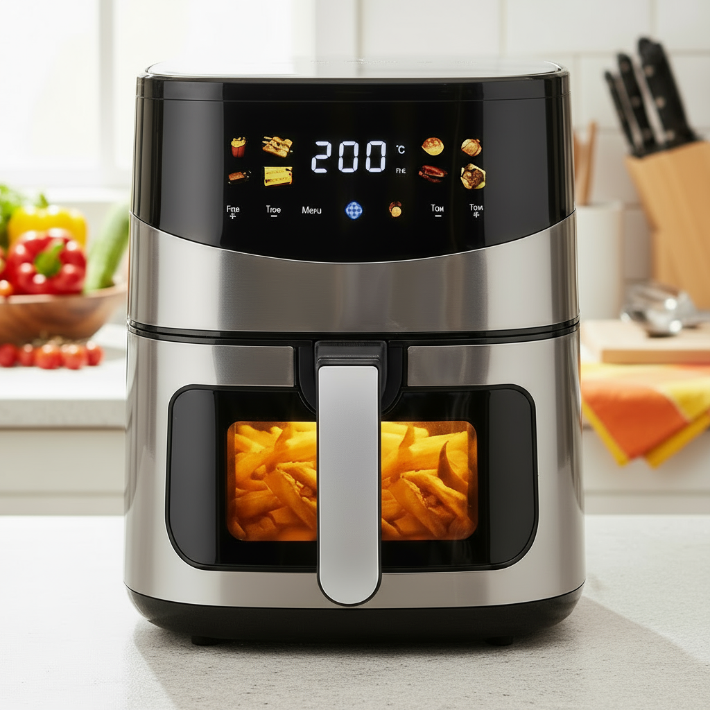 Фритюрниця для приготування електрична Rainberg без олії 3800 Вт 8,5 л