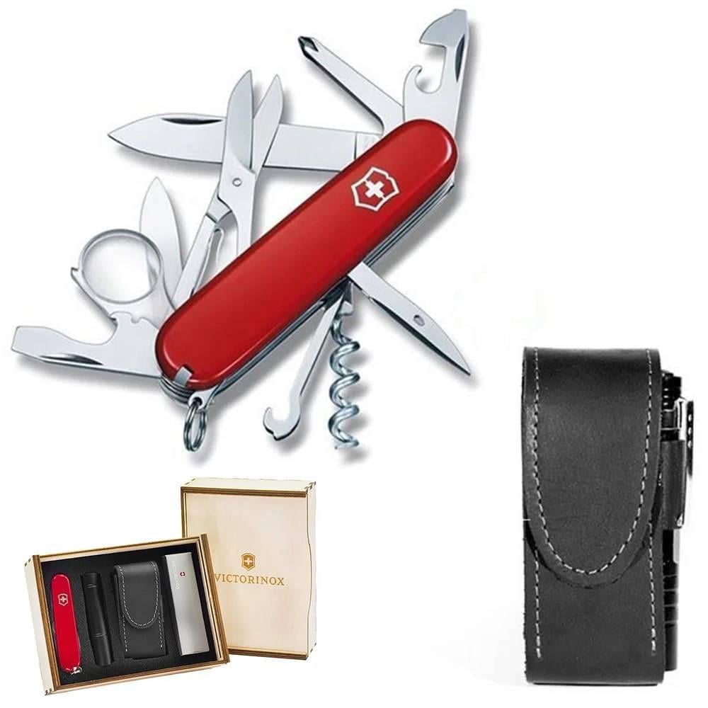Нож швейцарский складной Victorinox Explorer с чехлом и фонариком (1.6703 ) Нож швейцарский складной Victorinox Explorer с чехлом и фонариком (1.6703 )
