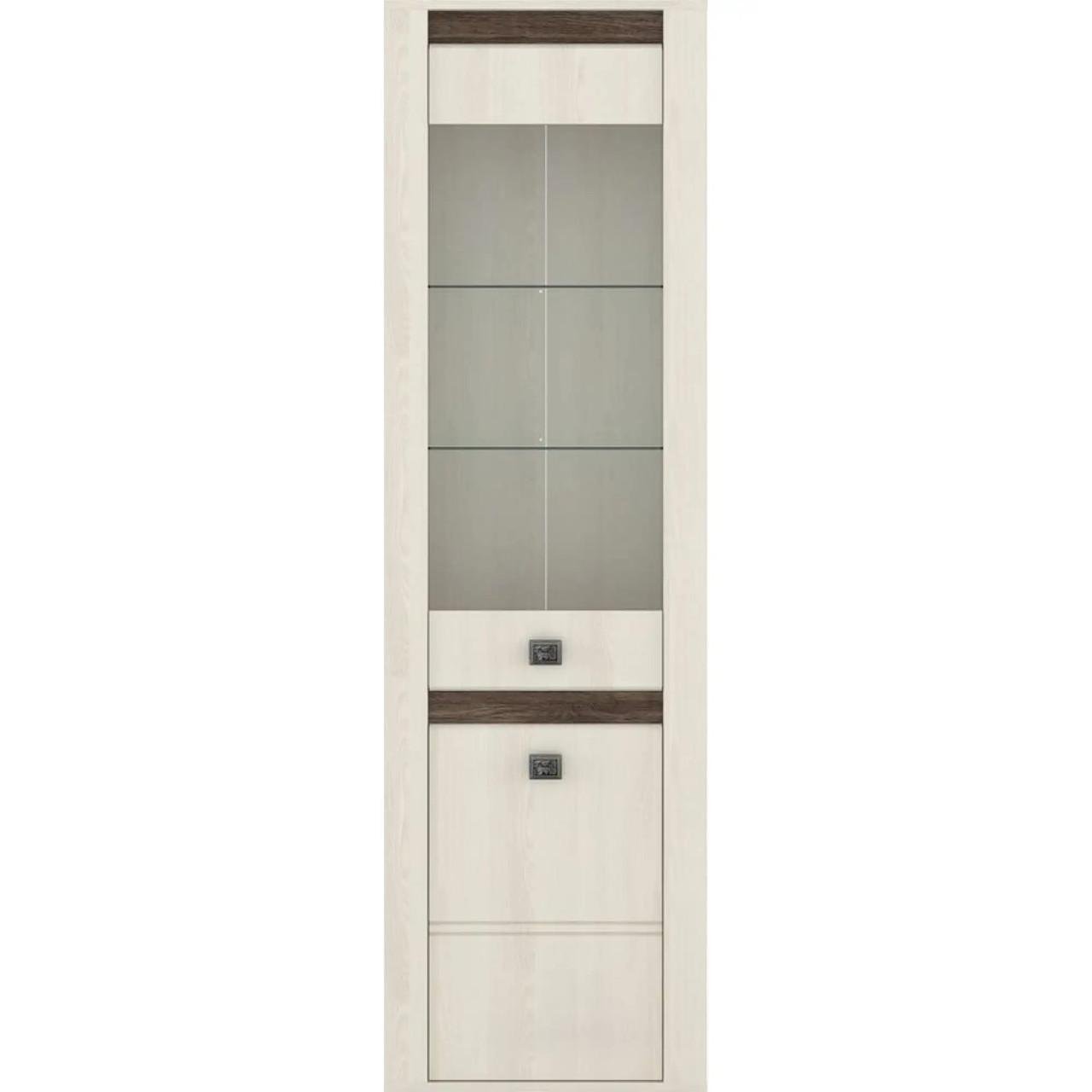 Пенал-витрина Гербор Селена REG1D1W Ясен снежный (GRB-1070)