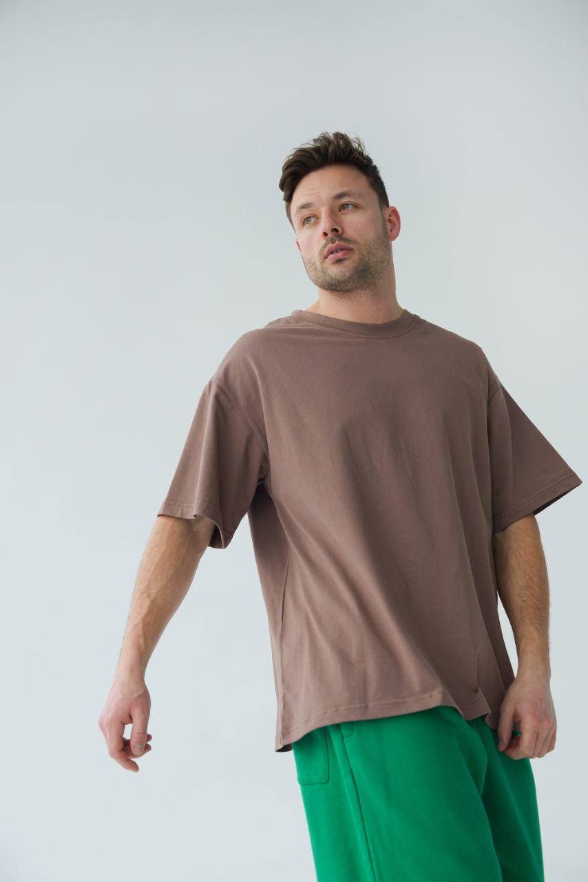 Футболка unisex oversize р. 48-50 Шоколадный (14-7718 3) - фото 6 Футболка unisex oversize р. 48-50 Шоколадный (14-7718 3) - фото 6