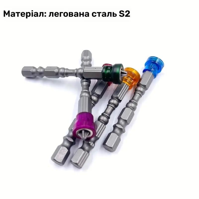 Біта магнітна з обмежувачем для великих навантажень 5 шт. 65 мм - фото 3 Біта магнітна з обмежувачем для великих навантажень 5 шт. 65 мм - фото 3