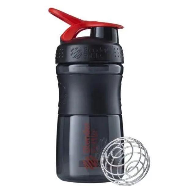 Шейкер спортивный Blender Bottle SportMixer Flip 20 oz/590 мл Black/Red (SM 20oz Black/Red)