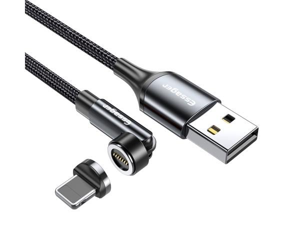 Кабель Data Essager EXCCXL-WX0G Magnetic USB-Lightning 3A 1 м Grey (06EXCCXL-WX0G)
