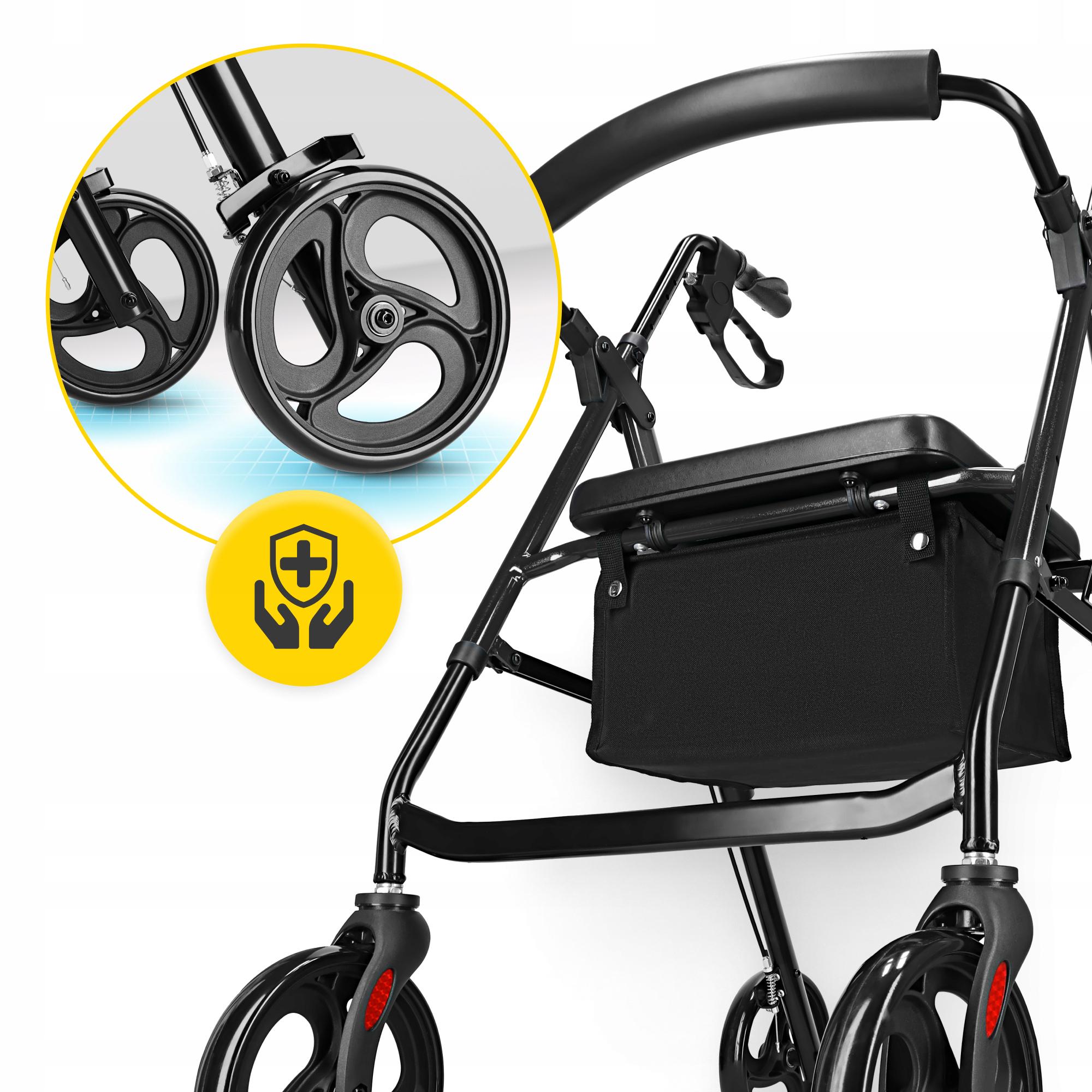 Роллер для ходьбы 4fizjo складной с сумкой Black (P-5905973406475) - фото 7