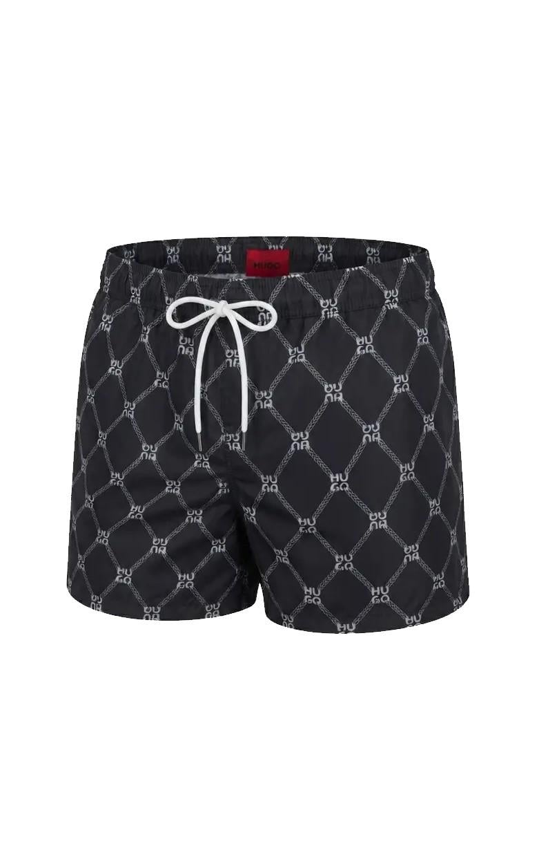 Шорты мужские для плавания Hugo Boss Quick-Dry Swim Shorts With Logo Print R-HB-6014BL 3XL