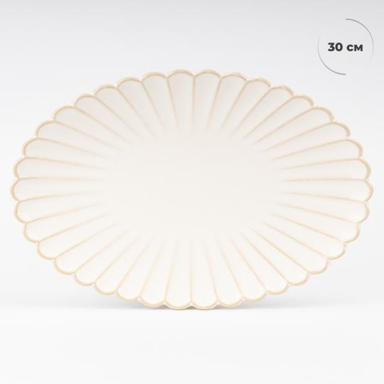 Сервировочное блюдо Элеганс 30 см Белый (90865) - фото 4 Сервировочное блюдо Элеганс 30 см Белый (90865) - фото 4