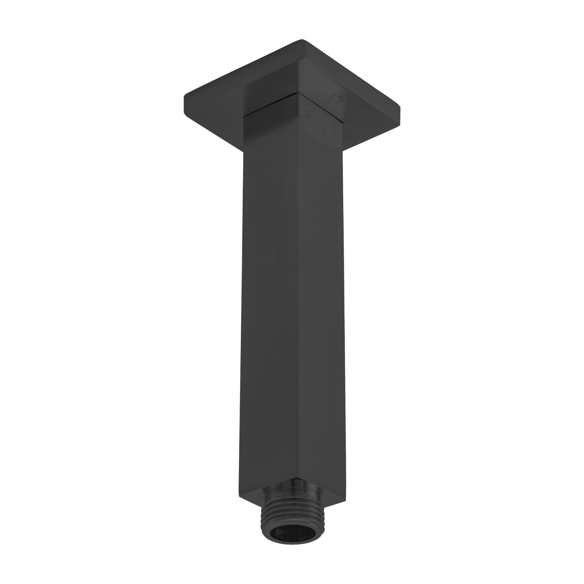 Кронштейн для верхнего душа BAI латунный потолочный квадратный 15х2,4х2,4 см Черный (0458)