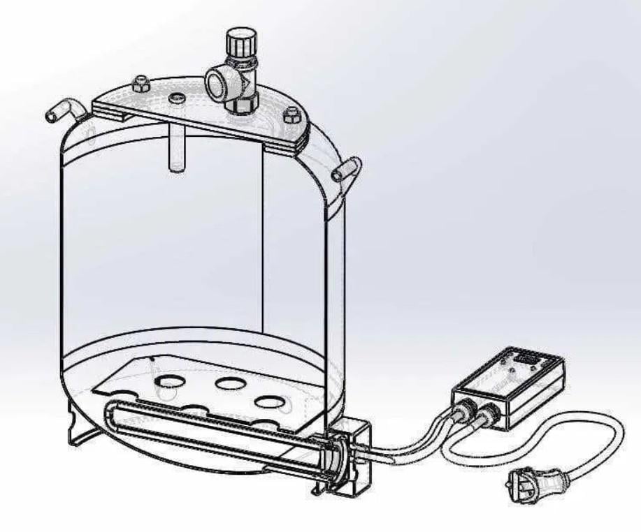 Автоклав СовеК фланцевый электрический из нержавеющей стали ЛАН 36 л 24 банки/0,5 л (Ав-24НФЭ) - фото 3