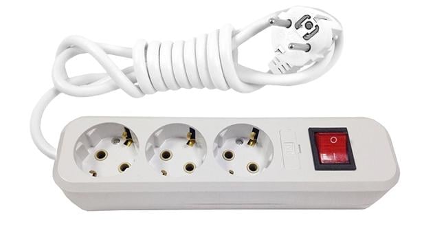 Подовжувач Lumano Modern 3 гнізда мідний провід з заземленням і вимикачем 5 м (18279) - фото 1 Подовжувач Lumano Modern 3 гнізда мідний провід з заземленням і вимикачем 5 м (18279) - фото 1