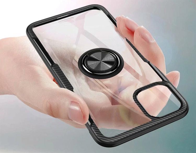 Чехол Primolux Ring Magnetic Stand для Apple iPhone 12 Mini Black - фото 6