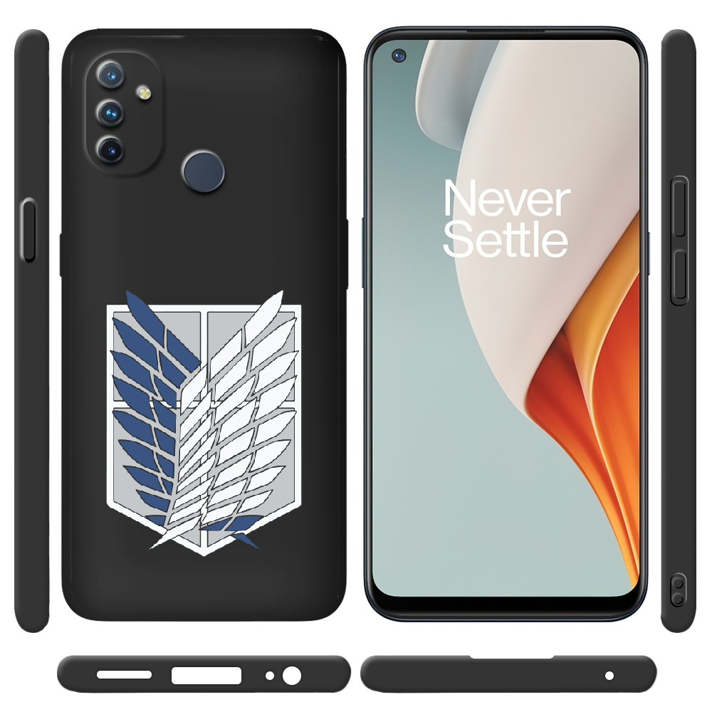 Чохол Boxface OnePlus Nord N100 Атака Титанів Крила Свободи Чорний силікон (42753-bk88-44165) - фото 2