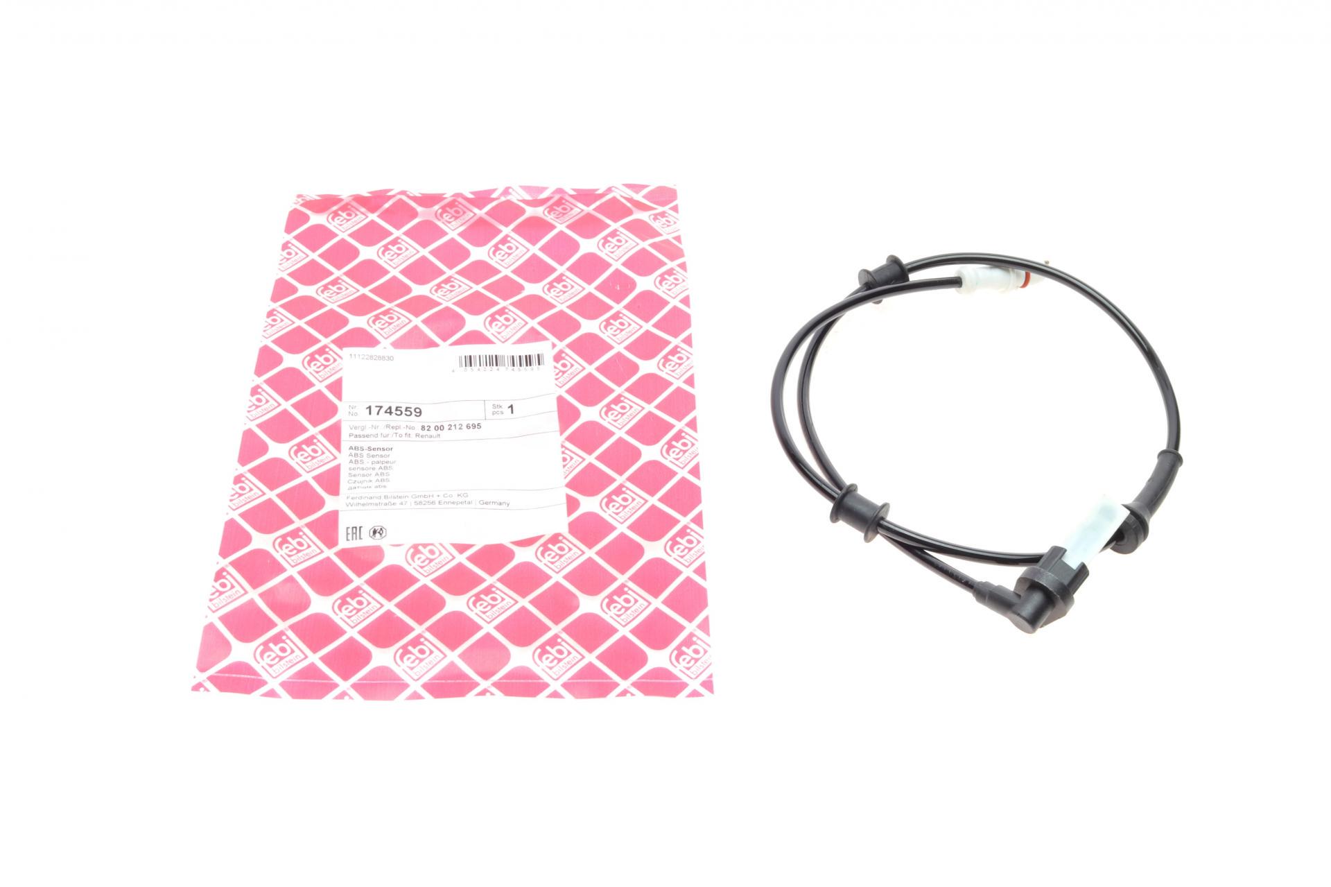 Датчик ABS задній FEBI BILSTEIN для Renault Kangoo 1,2-1,9 dCi 03-07 L (174559)