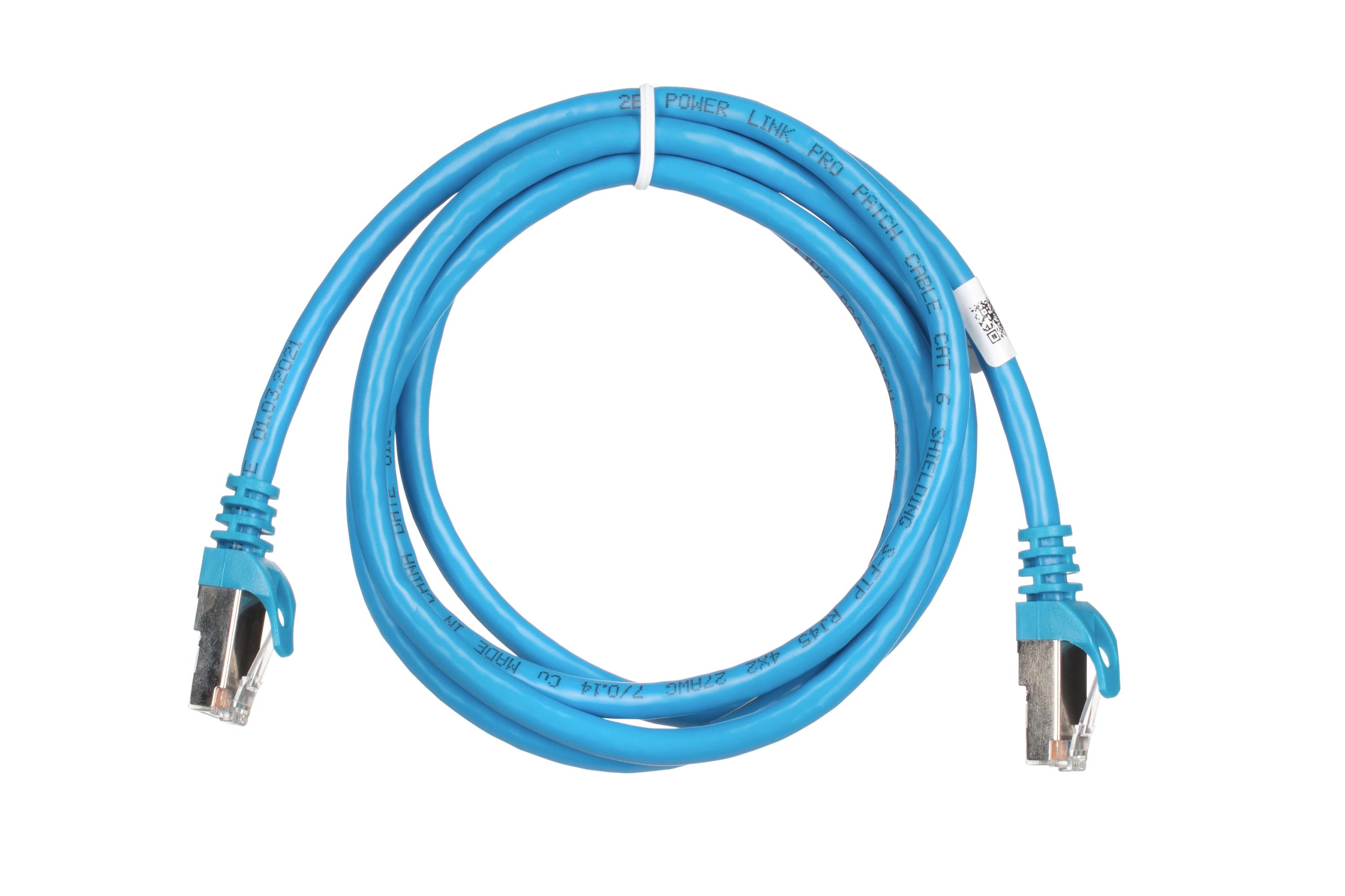 Патч-корд 2E Cat 6 27AWG с двойным экранированием S-FTP 1,5 м Синий (2E-PC6SFTPCOP-150BL)