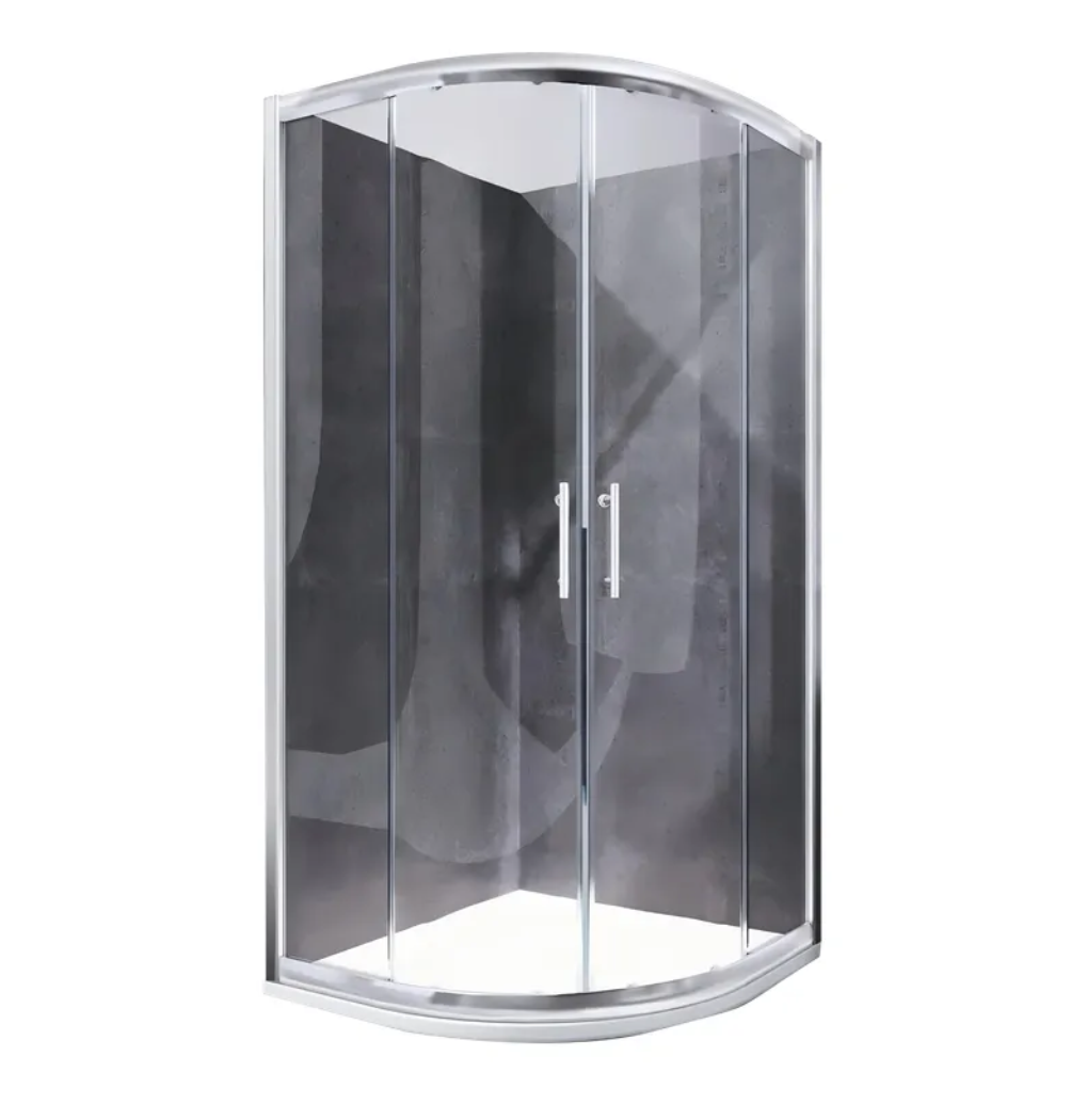 Душевая кабина без поддона KOER SR SC04-100x100x195-TR-01 прозрачное стекло Easy Clean 5 мм Хром (KR5361)