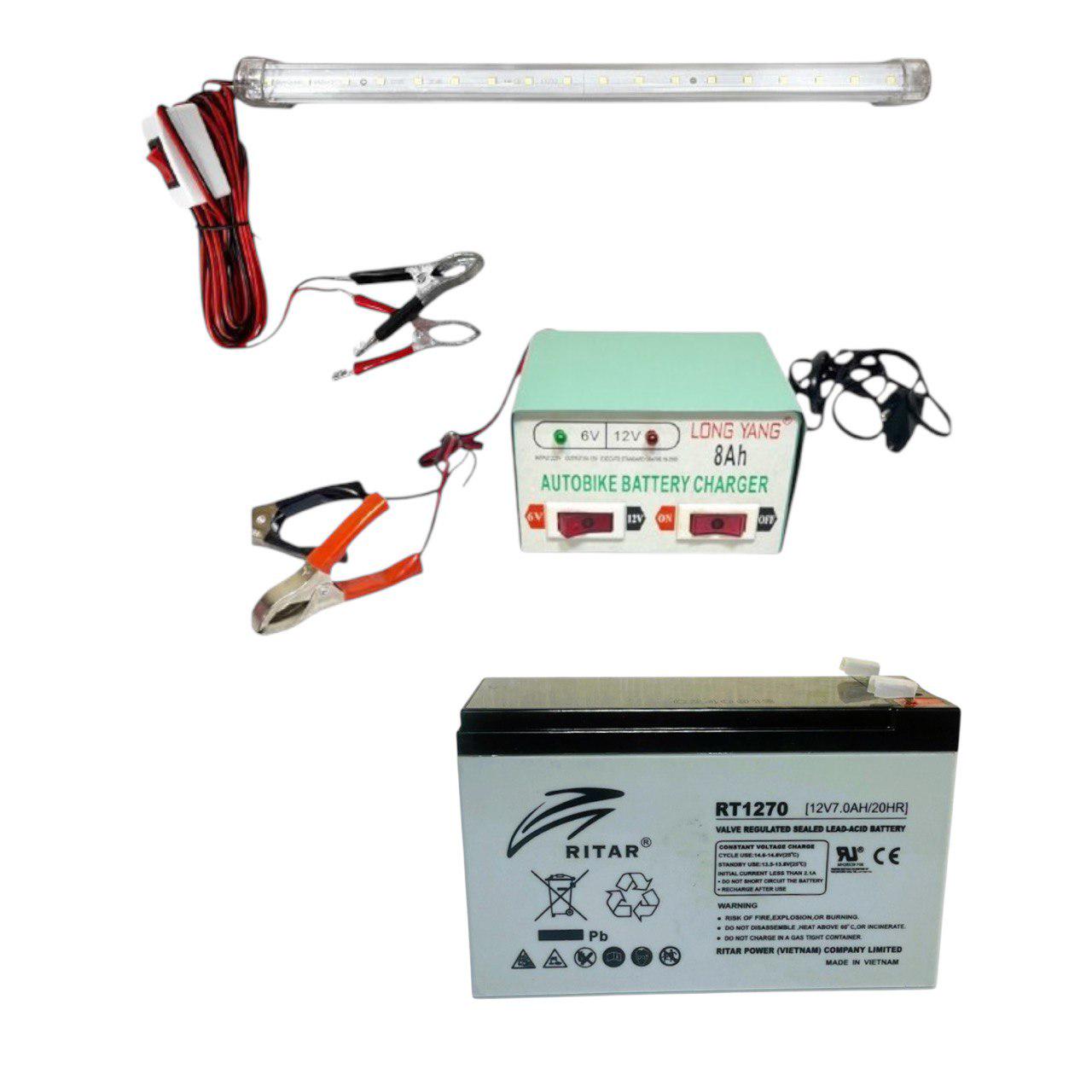 Комплект светодиодной ленты 12V 5W/аккумулятор RITAR RT1270 12V 7 Ah 20hr/зарядное устройство 6V/12V 8 Аh (2012062444)