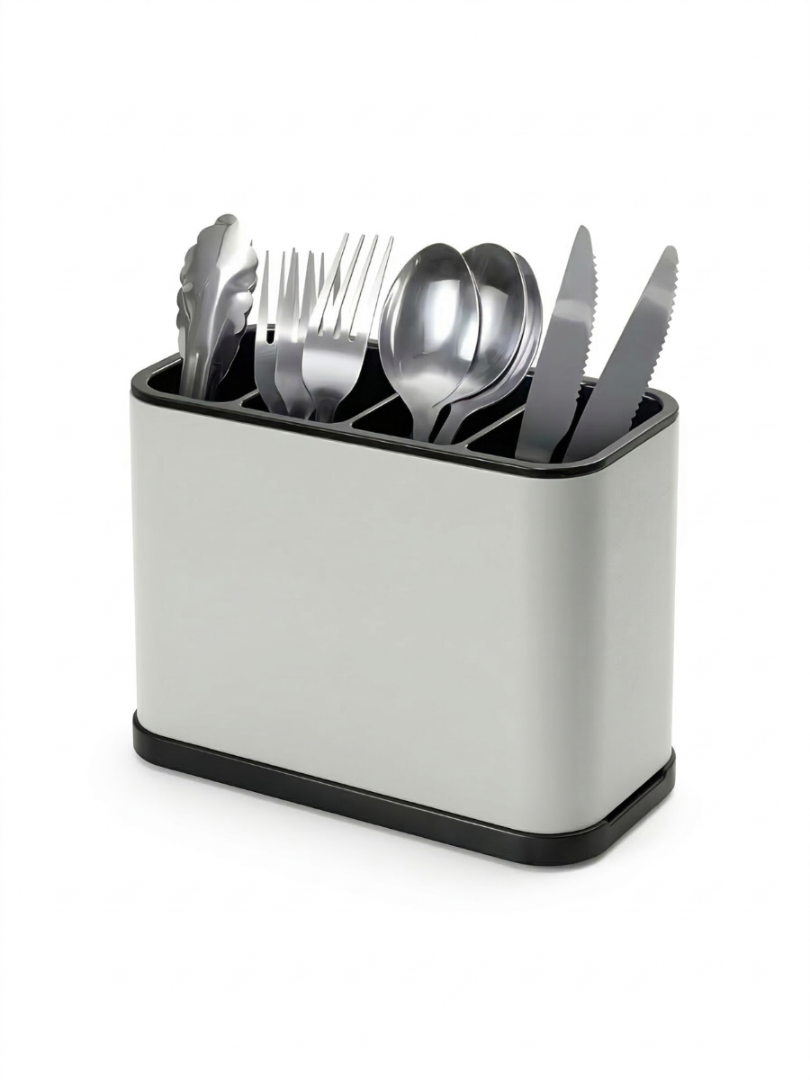 Подставка-органайзер для столовых приборов из нержавеющей стали Серый(80305724)