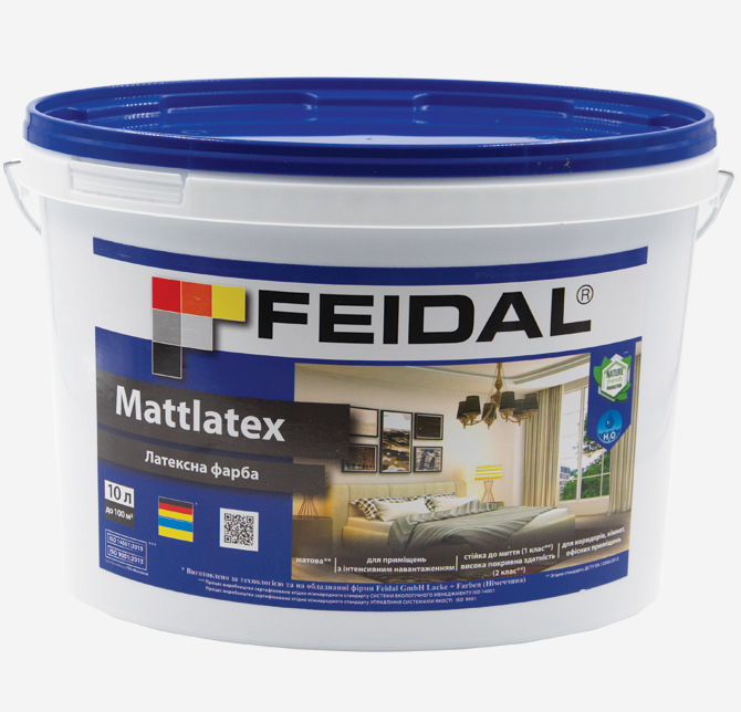 Краска интерьерная Feidal Mattlatex 10 л Белый