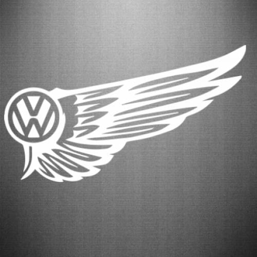 Наклейка Volkswagen Art 35x19,8 см Белый (21560771)
