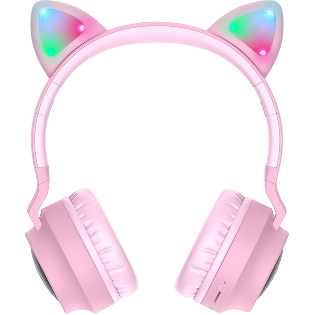 Навушники Hoco W27 Cat Ear Stereo Bluetooth Headphones Pink (718464) - фото 5