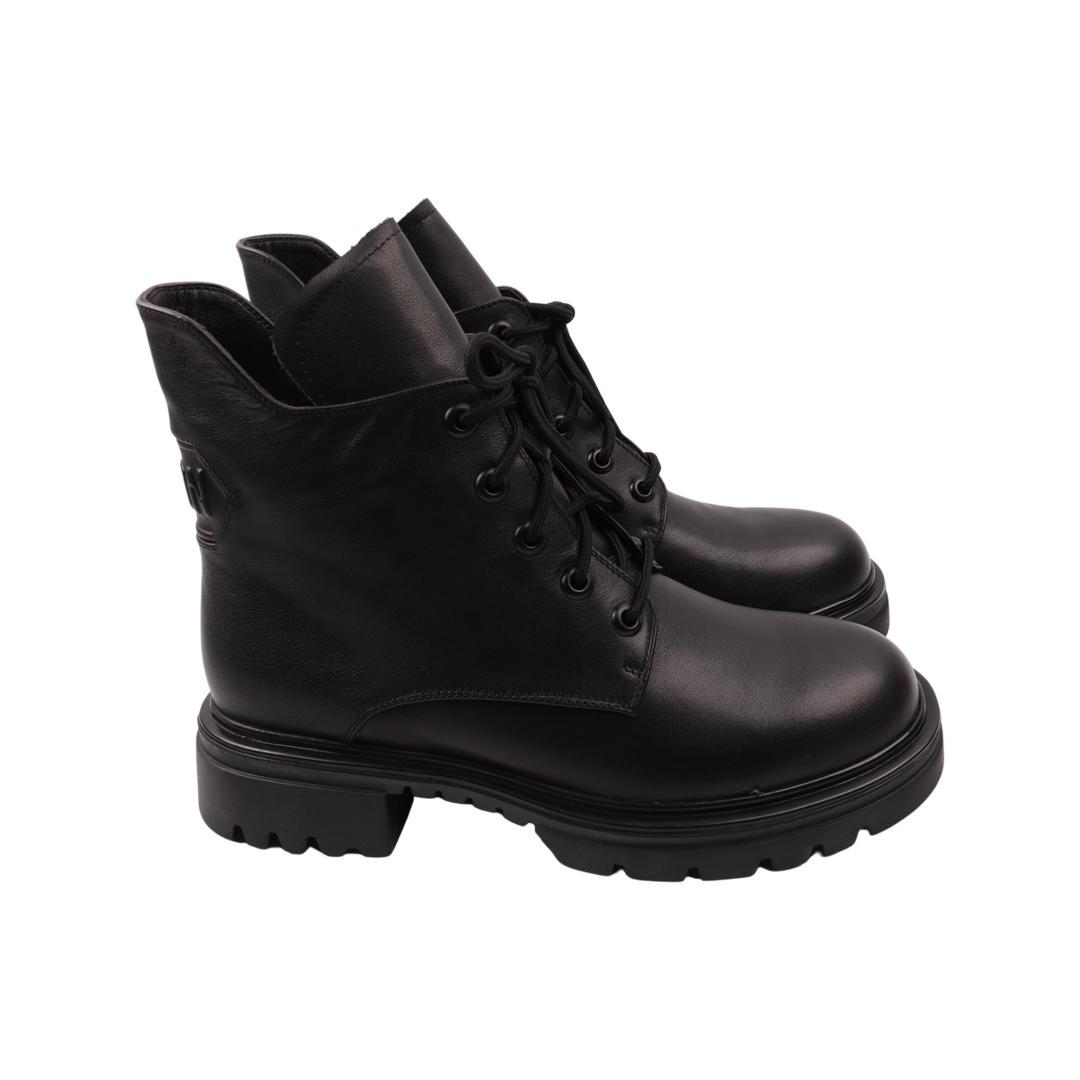 Ботинки женские Polann из кожи р. 40 Черный (182-22DHC)