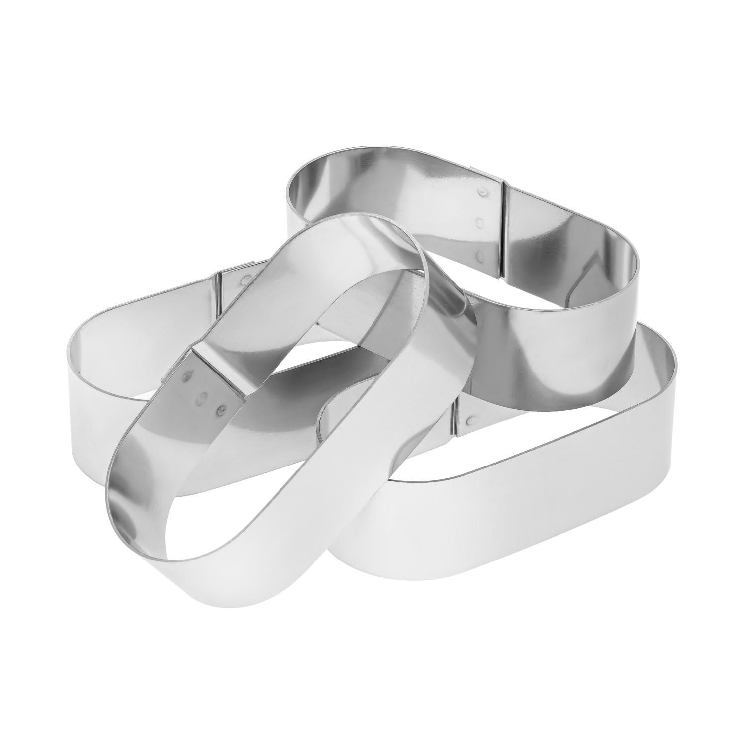 Формочки порційні металеві овальні для еклерів/тістечок/тарталеток 8х4х2,5 см 4 шт. (87232) - фото 3