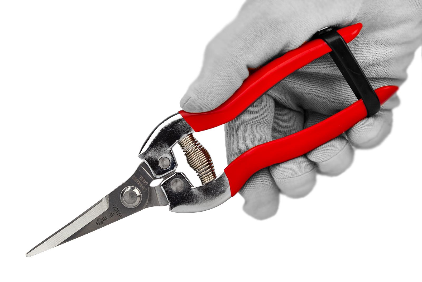 Ножиці садові Sagawata з нержавіючої сталі вигнуті 185 мм (911CQ) - фото 4 Ножиці садові Sagawata з нержавіючої сталі вигнуті 185 мм (911CQ) - фото 4