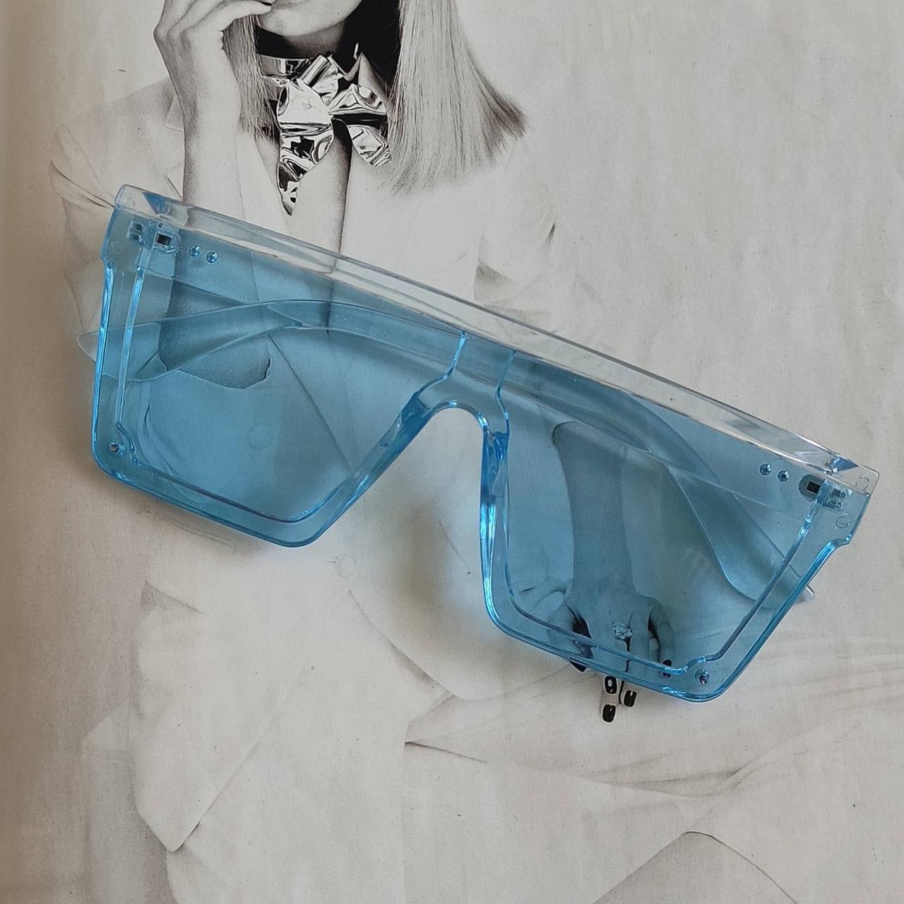 Солнцезащитные очки квадратные Голубой (14604)