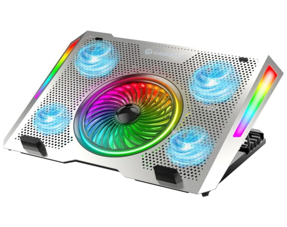 Подставка для ноутбука охлаждающая до 18" GamePro GPCP-1270 RGB 2xUSB 5xfans