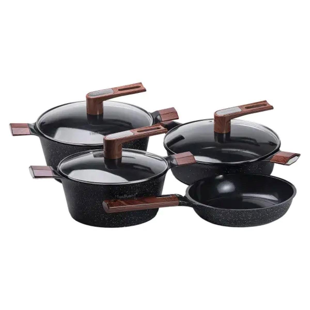 Набір для приготування з антипригарним покриттям HP33531B 4 предмети Чорний (A-032756)