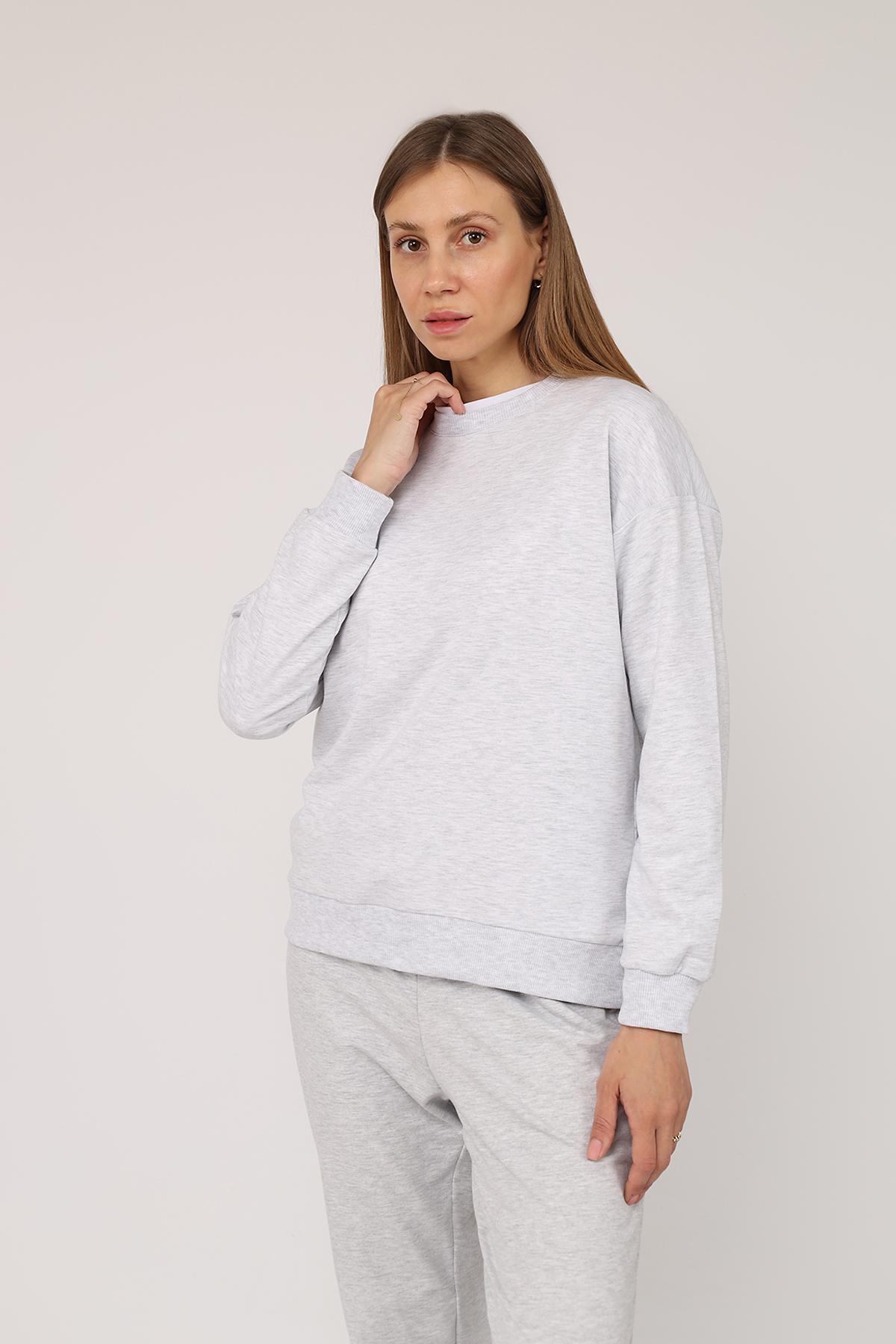 Світшот жіночий ЦБ-00276709 р. 42 Світло-сірий (SKT001065850) - фото 2 Світшот жіночий ЦБ-00276709 р. 42 Світло-сірий (SKT001065850) - фото 2