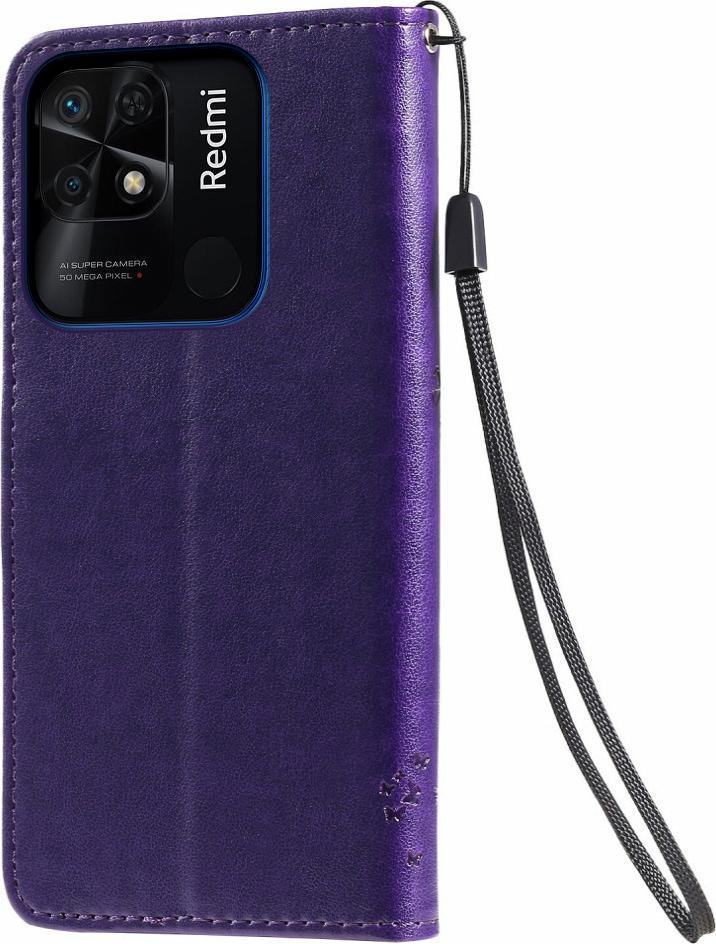 Чехол книжка Xiaomi Redmi 10C Кот и Дерево Violet (30495-2F) - фото 2 Чехол книжка Xiaomi Redmi 10C Кот и Дерево Violet (30495-2F) - фото 2