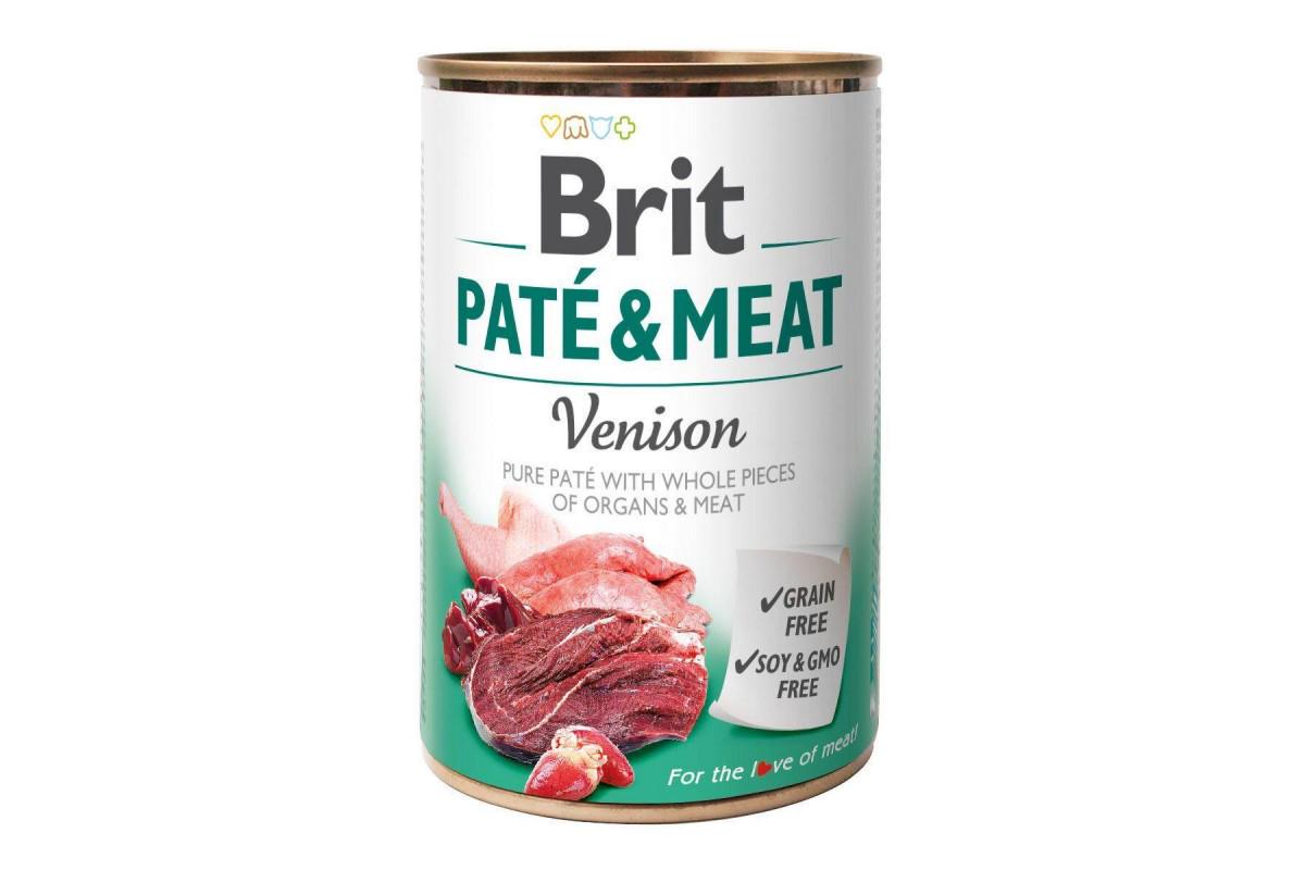 Вологий корм Brit Pate & Meat Venison з олениною 400 г