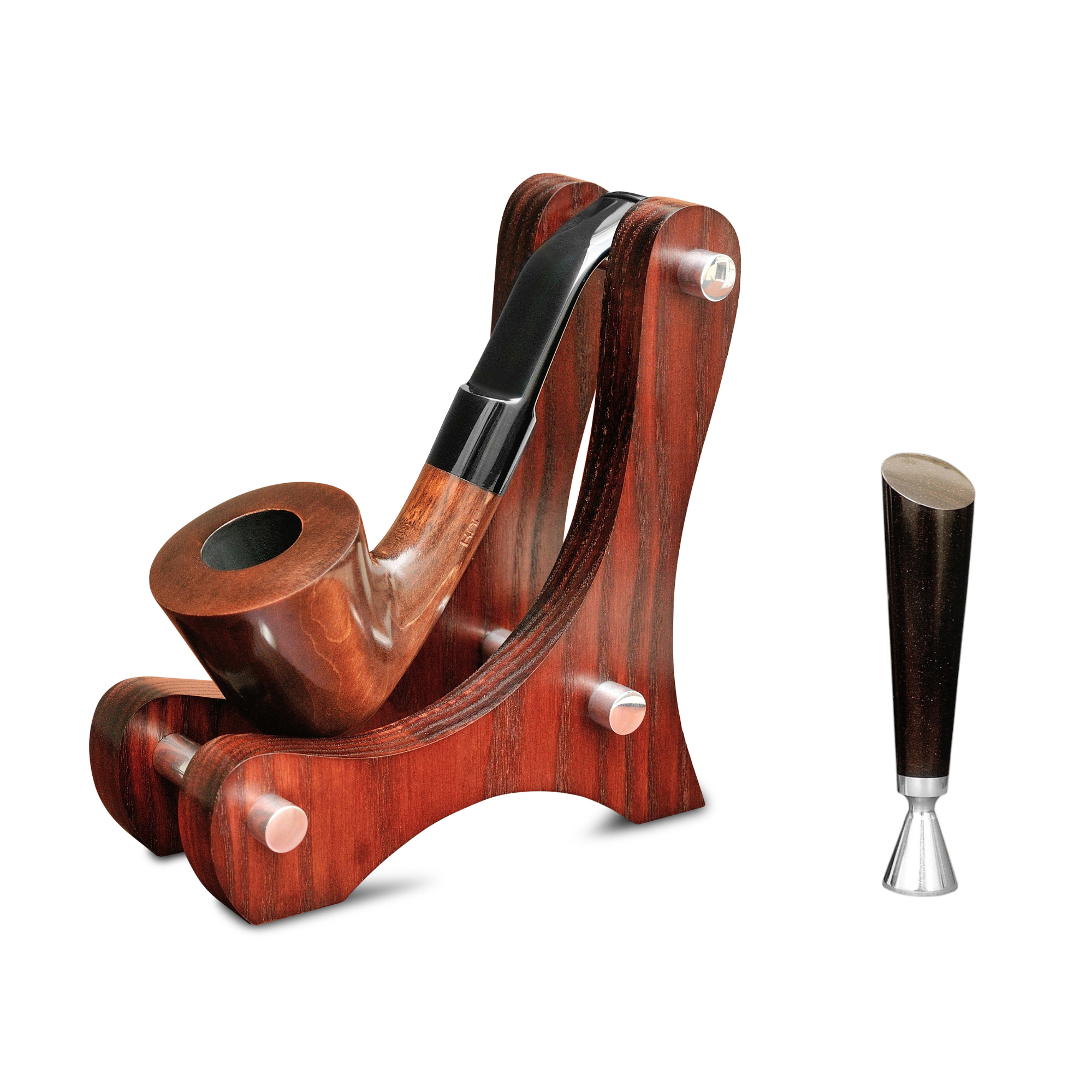 Курительная трубка KAFpipe Bent Dublin KAF4 №203 Груша с подставкой/тампером