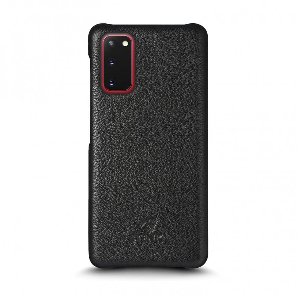 Кожаная накладка Stenk Cover для Samsung Galaxy S20 Черный (69448)