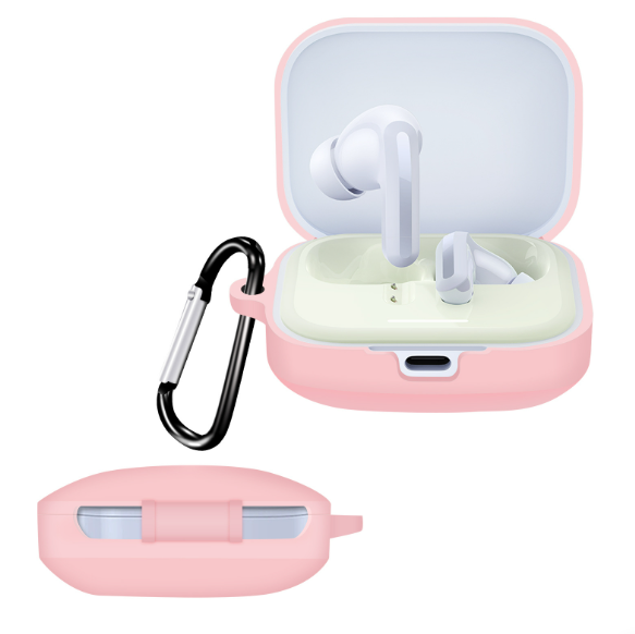 Чехол-накладка DK Silicone Candy Friendly с карабином для Xiaomi Redmi Buds 5 Pink