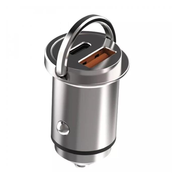 Зарядное устройство для автомобильного Proove Viraty 45W QC+PD Type-C+USB Silver (1925195264)